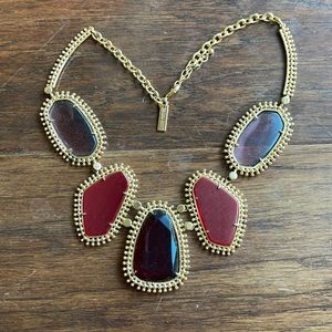 Maroon and Smokey grey Kendra Scott necklace